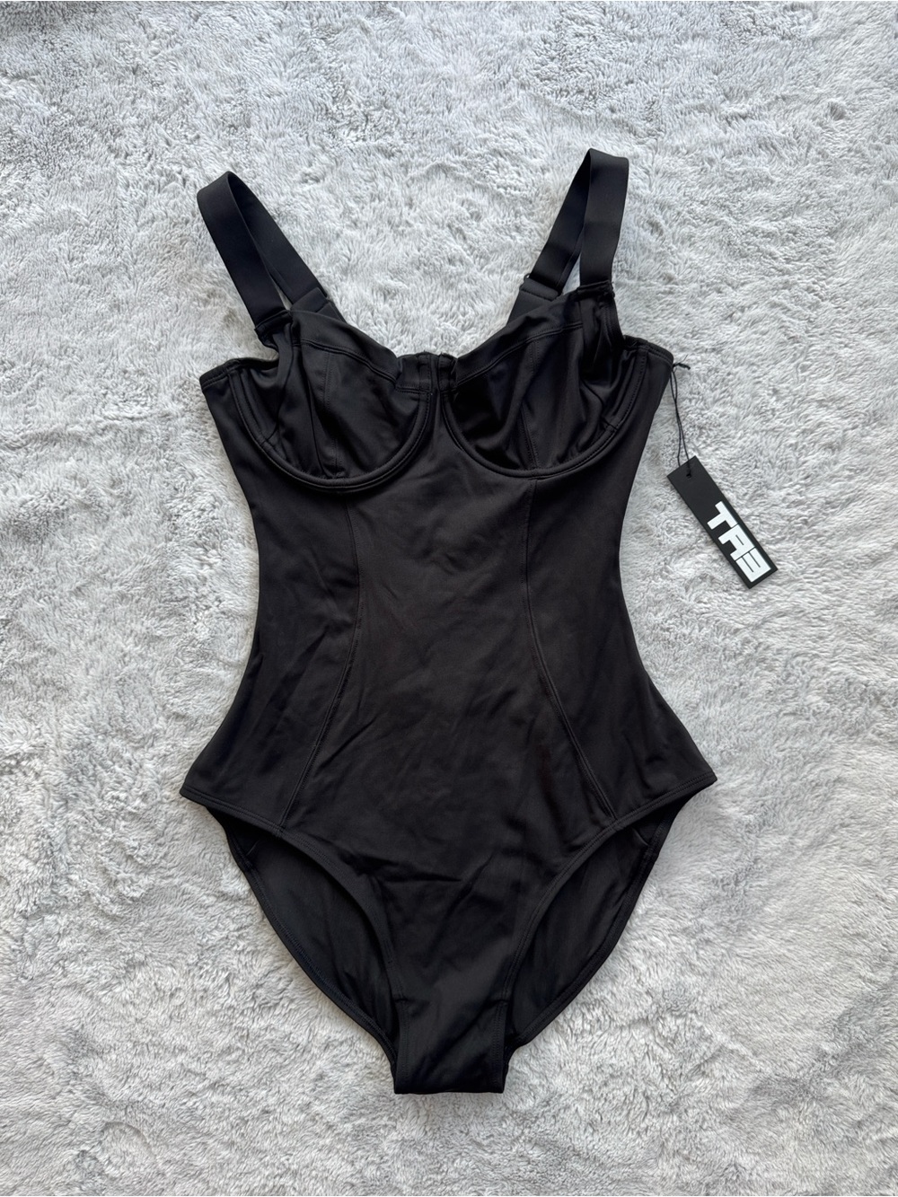 TA3 Lifty Snatched Waist Corset Swimsuit Black Medium Regular Long